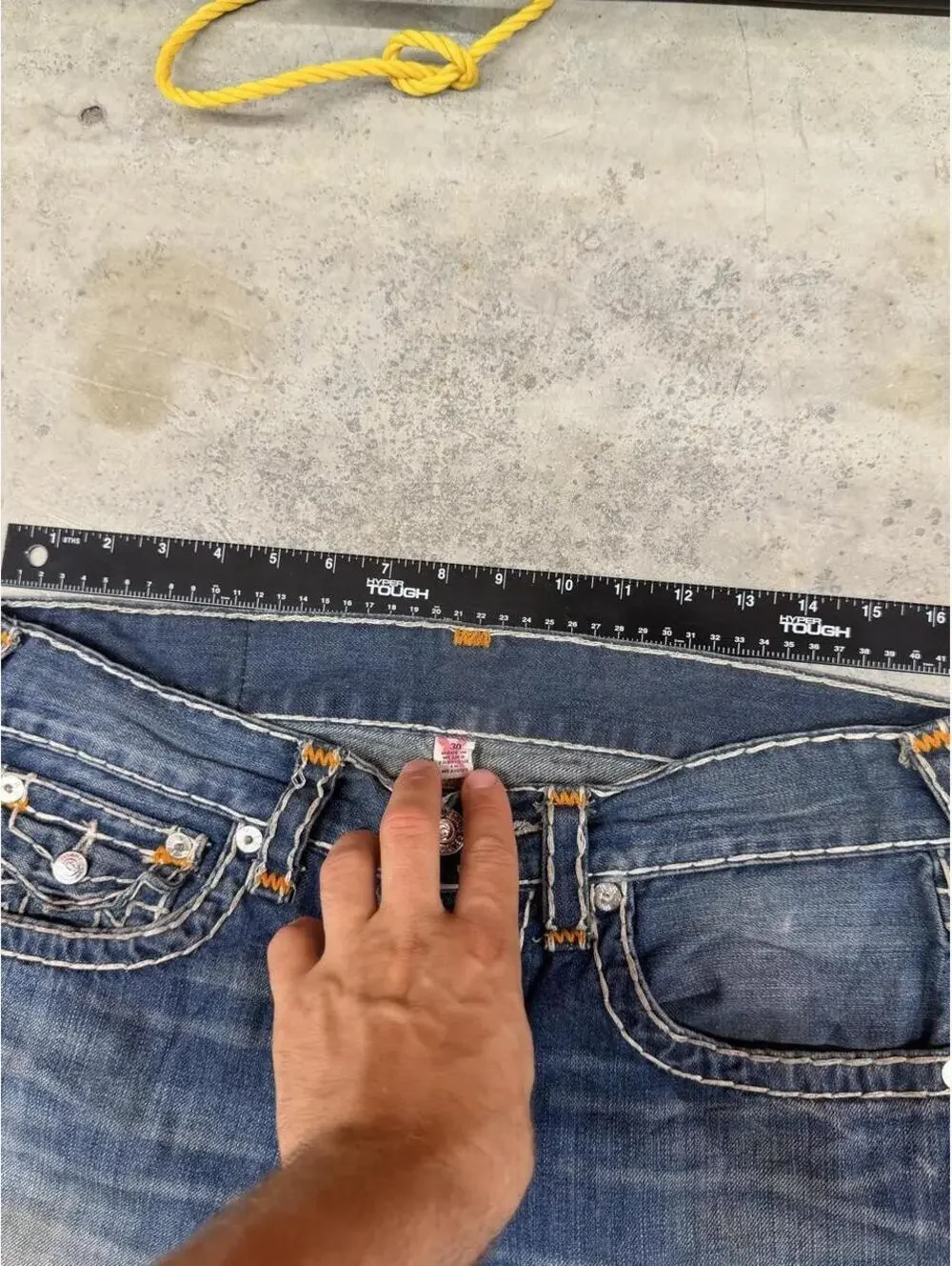 vintage true religion dark blue straight leg jeans size 30 x 30